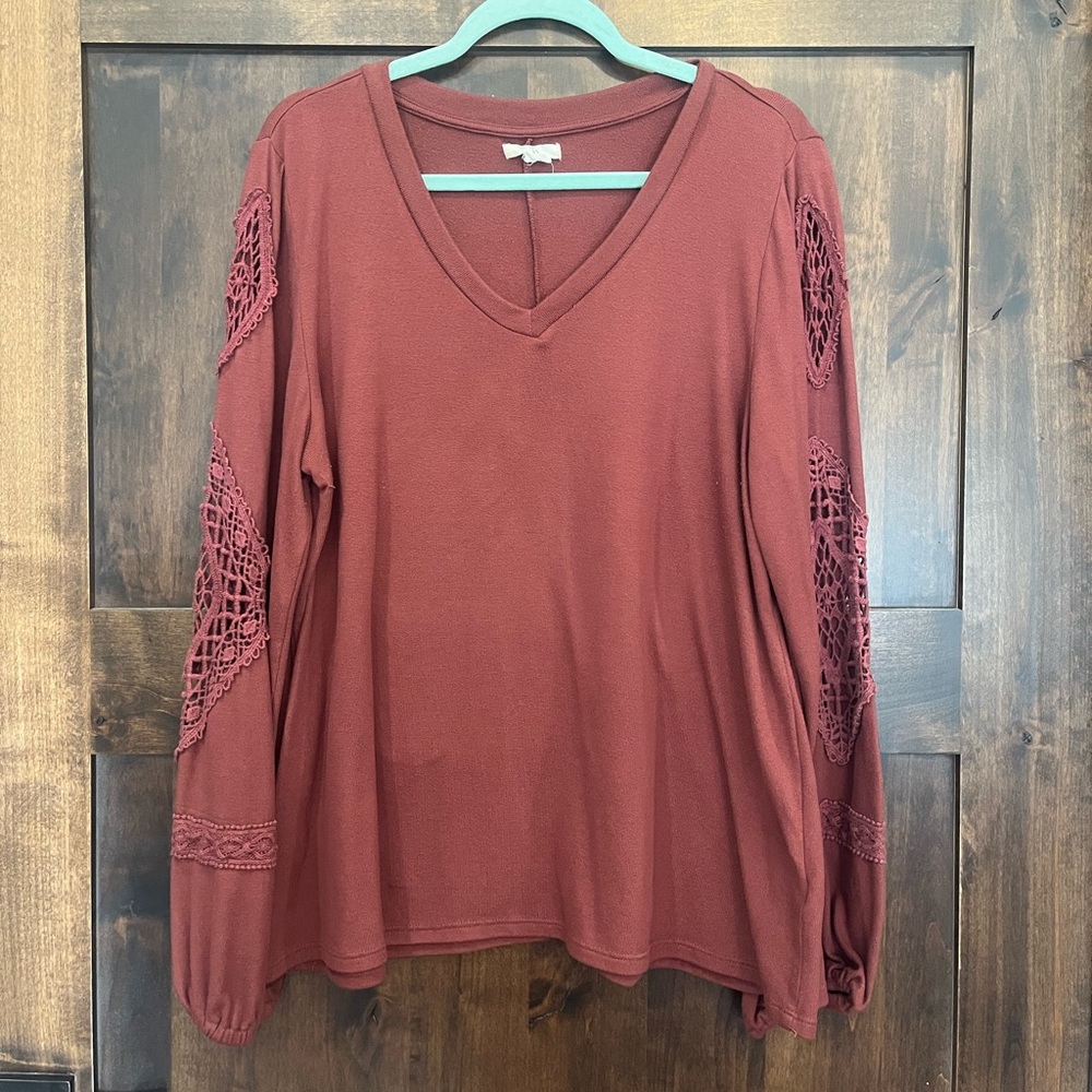 Lace detail blouse